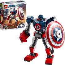 LEGO Marvel Avengers Clássico Capitão América Mech Armor 76168 Colecionável Captain America Shield Building Toy, Nova 2021 (121 Peças)