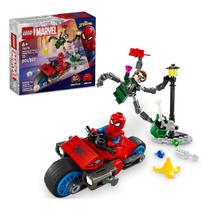 Lego Marvel Perseguição Motocicleta Homem-Aranha vs Doc Ock