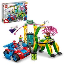 LEGO Marvel Spidey e seus amigos incríveis Homem-Aranha no Kit de Construção do Laboratório Doc Ock 10783 Playset de Super-Herói com Homem-Aranha, um Veículo e 2 Outras Minifiguras Presente para crianças de 4 anos (131 peças)