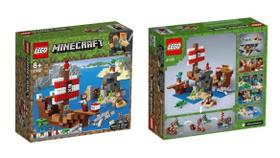 Lego Minecraft - A Aventura do Barco Pirata 386 Pçs - 21152