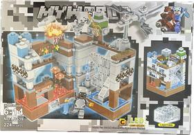 Lego Minecraft Barato - 224 peças - Casa na Neve COM LUZ - LB639C