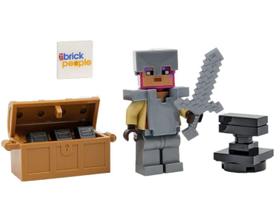 LEGO Minecraft: Cavaleiro Minifigura com peito e bigorna