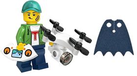 Lego Minifigures Series 20 Drone Boy com capa azul de 5 cm de altura
