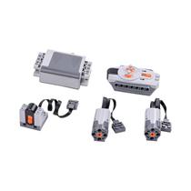 Lego MOC Power Functions: Trilho De Trem, Caixa De Bateria, Controle Remoto Infravermelho, Receptor