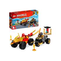 Lego Ninjago Batalha de Carro e Moto de Kai e Ras 71789 - 103 Peças