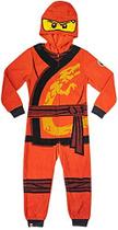 LEGO Ninjago Boy's Kai O Unionsuit de Capuz Vermelho, Verde, Si