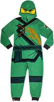 LEGO Ninjago Boy's Lloyd The Green Hooded Unionsuit, Green