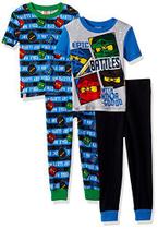 LEGO Ninjago Boys 'Big Epic Battle 4Pc Pijama, 2Sets Sleev