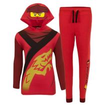 LEGO Ninjago Meninos Calças Conjuntos, Ninjago Pullover Hoodie Tee