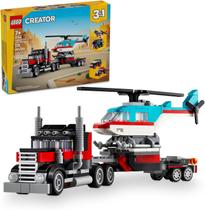 LEGO Set LEGO Creator 31146 Caminhão de Plataforma com Helicóptero 270 peças