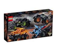LEGO Technic Monster Jam Collection 66712 Modelo, Kit de Construção, Brinquedo Pull Back 2 em 1, Megalodonte, Coveiro, El Toro Loco e Max-D Monster Trucks, Idades 7+, 949 Peças (2022)