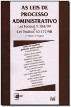 Leis de Processo Administrativo, as (Lei Federal 9.784/99 e Lei Paulista 10.177/98) - 01 Ed. - 2006