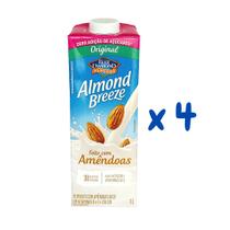 Leite Amêndoas Zero Açúcar Almond Breeze - 4 unidades