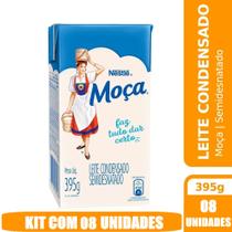 Leite condesando leite moça nestle 395g kit com 08 unidades limpa estoque
