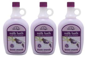Leite de banho Bath Village Naturals Therapy Ultra-Moist 828 ml, pacote com 3