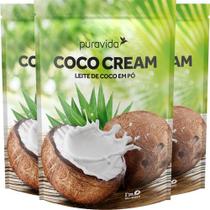 Leite De Coco Em Pó Coco Cream 3 X 1kg Puravida