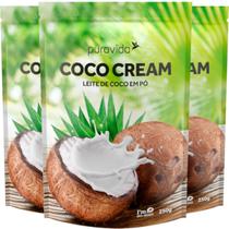 Leite De Coco Em Pó Coco Cream 3 X 250g Puravida