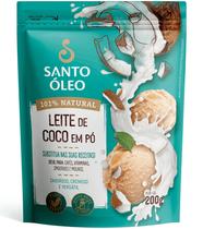 Leite De Coco Em Pó Zero Lactose S/ Químicos 200g Santo Óleo