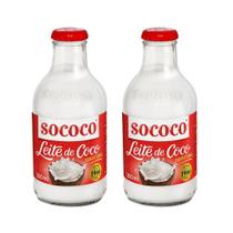 Leite de Coco Tradicional Sococo Vidro 200ml - Kit com 2 Leite de Coco Tradicional Sococo Vidro 200ml - Kit com 2