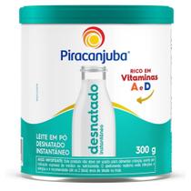 Leite em Pó desnatado Instantaneo 300g Lata Piracanjuba