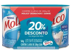 Leite em Pó Desnatado Nestlé Molico 280g 2 Unidades Leite em Pó Desnatado Nestlé Molico 280g 2 Unidades