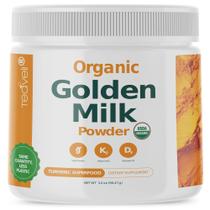 Leite em pó dourado orgânico Teaveli com vitaminas D3 e K2 30 Serv
