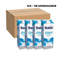 Leite Integral Italac 1l UHT Longa Vida Caixa com 12 Unidades