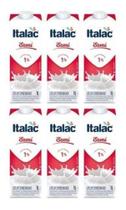 Leite Longa Vida Semidesnatado Italac 1 Litro Kit C/6