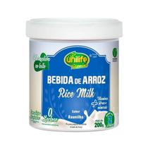 Leite sem lactose com vitaminas bebida de arroz em pó vegan 200g unilife 1 unid