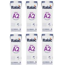 Leite Semidesnatado A2A2 UHT ITALAC TetraPak Com Tampa - 1 Litro - 6 Unids