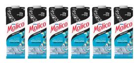 Leite Uht Desnatado + Proteína Zero Lactose Molico Caixa Com Tampa 1 Litro Tetrapak -6 Unids