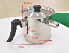 Leiteira 1,0 Litro Aço Inox Com Apito