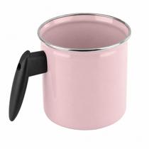 Leiteira 1,3l Agata Rosa Bebê Aço Esmaltado Cabo Baquelite F Leiteira 1,3l Agata Rosa Bebê Aço Esmaltado Cabo Baquelite F
