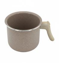 Leiteira 14cm Indução Antiaderente Marble com Cabo de Madeira Caneco Fervedor Leite Molhos