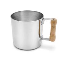Leiteira Alumínio Caneco Fervedor 14cm 2L Cabo Madeira Leiteira Alumínio Caneco Fervedor 14cm 2L Cabo Madeira