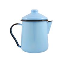 Leiteira Azul Claro Esmaltada Luxo Tampa Ágata 1,1l Indução
