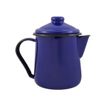 Leiteira Azul Esmaltada Luxo Com Tampa Ágata 1,1l Indução Leiteira Azul Esmaltada Luxo Com Tampa Ágata 1,1l Indução