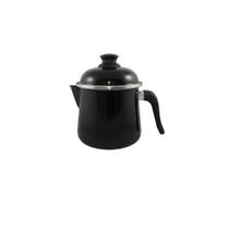 Leiteira Bule em agata Esmaltado 2L: Sabor e Tradição PRETO