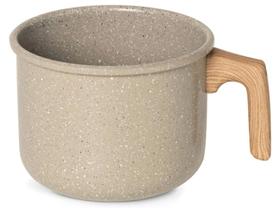 Leiteira Caneca Creme Anti Aderente Indução Ferverdor Aluminio com Cerâmica Oster 1.9L 14cm Marble Edition