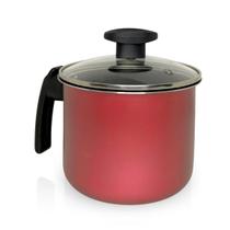 Leiteira Canecão Fervedor Antiaderente N 14 Tampa Vidro Leiteira Canecão Fervedor Antiaderente N 14 Tampa Vidro