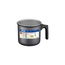 Leiteira Caneco Tramontina 1,7 Litros Canecão Fervedor Antiaderente Starflon Max Turim Cor Chumbo 14 Cm De Diâmetro Fogão A Gás Elétrico E Vitrocerâmi