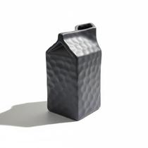 Leiteira Cerâmica Stoneware Preto Matte Alça 300ml Ricca