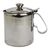 Leiteira Com Tampa Bule De Aço Inox Clássico Fervedor Leite Café 600ml