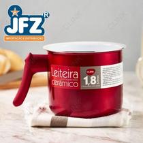 Leiteira de alum. c/ revest. ceramico vermelha 1,6 l