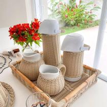 Leiteira de Porcelana c/ Vime Fendi - 1L