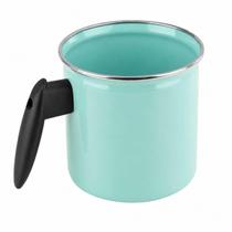 Leiteira Esmaltada 1,3L Cabo Baquelite Verde Água Cozinha Elegante Resistente Metallouça Leiteira Esmaltada 1,3L Cabo Baquelite Verde Água Cozinha Elegante Resistente Metallouça