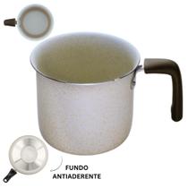 Leiteira Fervedor Caneca Antiaderente 14cm 1,6 Litros Eko Bege Multiflon