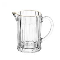 Leiteira Jarra Com Fio de Ouro de Vidro Radial 290ml Lyor