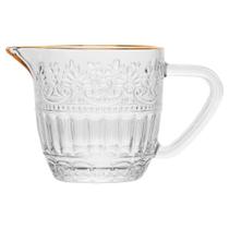Leiteira Wolff Mauve com Fio de Ouro 230ml Cristal Leiteira Wolff Mauve com Fio de Ouro 230ml Cristal