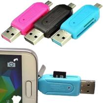 Leitor Cartão Adaptador Otg Micro Sd Usb Micro Usb V8 KIT 5 UN